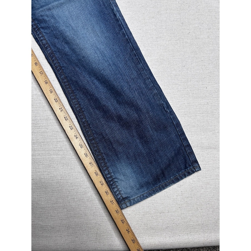 Bailey's Point BLK Boot Cut Jeans Men's 30x32 Blue Denim Embroidered Y2K - Picture 7 of 13